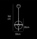 Carina Single Transparent Acrylic Gold Pendant Light Chandelier 30 Cm - Heka Lighting & Trading Limited