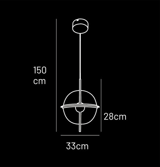 Carina Single Transparent Acrylic Gold Pendant Light Chandelier 30 Cm