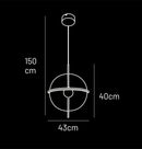 Carina Single Transparent Acrylic Gold Pendant Light Chandelier 40 Cm - Heka Lighting & Trading Limited