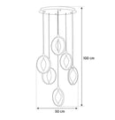 Asena 6-Piece Living Room Acrylic Led Pendant Light Chandelier - Heka Lighting & Trading Limited