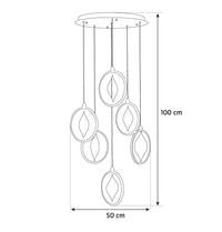 Asena 6-Piece Living Room Acrylic Led Pendant Light Chandelier - Heka Lighting & Trading Limited