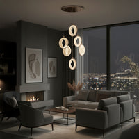 Asena 6-Piece Living Room Acrylic Led Pendant Light Chandelier