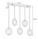 Asena 5-Piece Acrylic Dining Table Top Led Pendant Light Chandelier - Heka Lighting & Trading Limited