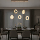 Asena 5-Piece Acrylic Dining Table Top Led Pendant Light Chandelier