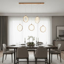 Asena 5-Piece Acrylic Dining Table Top Led Pendant Light Chandelier