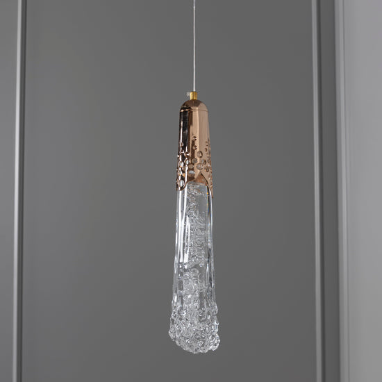 Nairobi Single Crystal Gold Pendant Light Chandelier 40 Cm