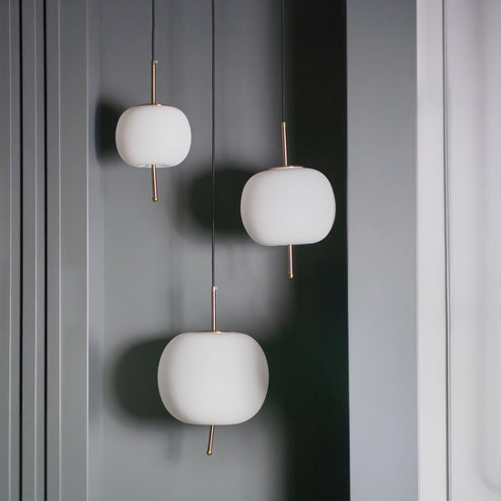 Apple Opal Glass Led Pendant Light Chandelier 25 Cm