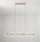 Üsküp 6-Piece Transparent Crystal Chrome Dining Table Chandelier - Heka Lighting & Trading Limited