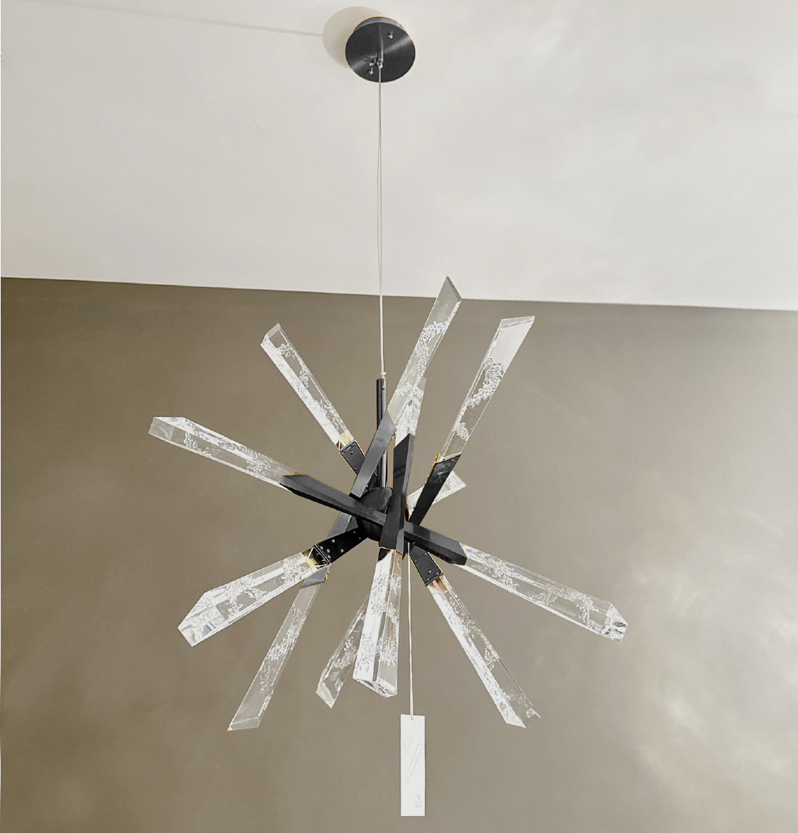 Surinam Crystal Acrylic Nickel Chandelier - Heka Lighting & Trading Limited
