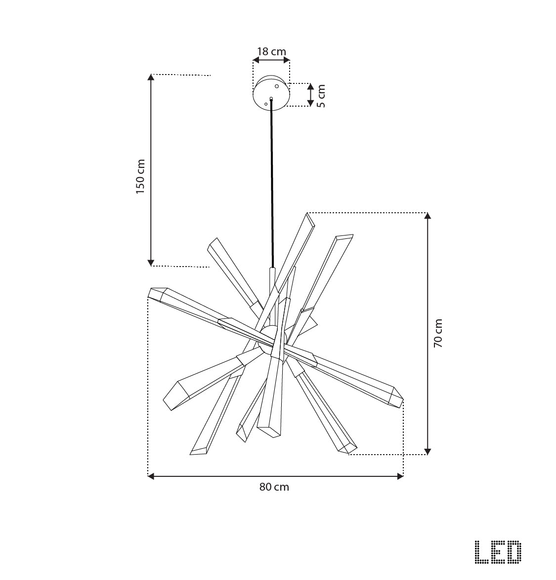 Surinam Crystal Acrylic Nickel Chandelier - Heka Lighting & Trading Limited