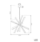 Surinam Crystal Acrylic Nickel Chandelier - Heka Lighting & Trading Limited
