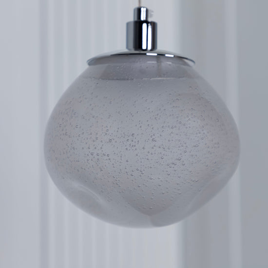 Kopenhag Bubbly Soft Glass Chrome Pendant Light Chandelier
