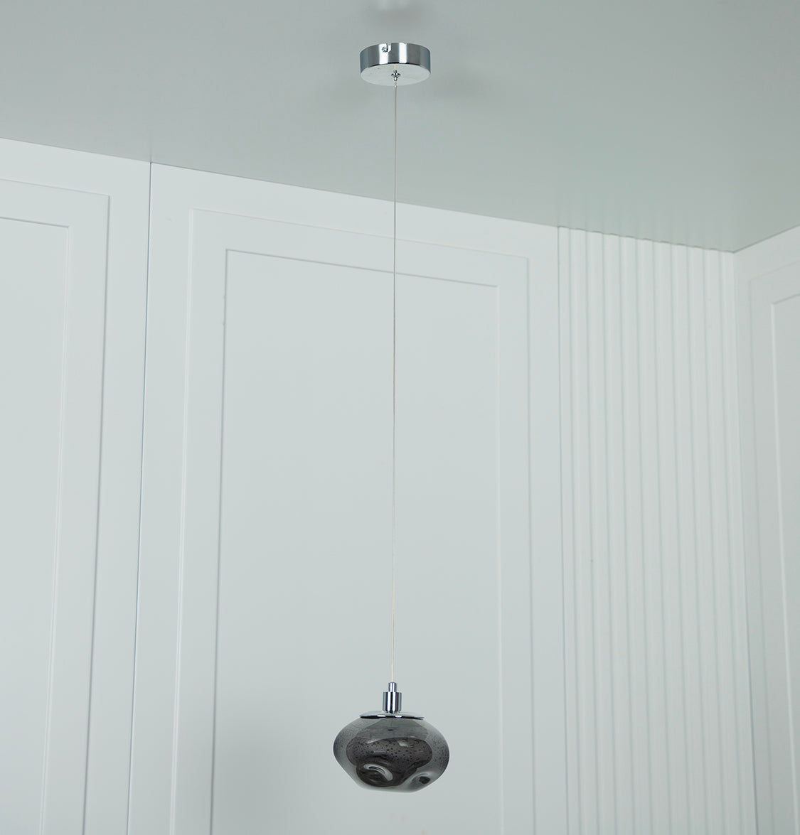 Odense Bubble Flat Smoked Glass Chrome Chandelier - Heka Lighting & Trading Limited