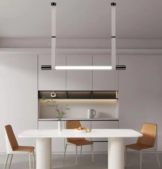 Lusaka Platinum Gray Leather Chandelier
