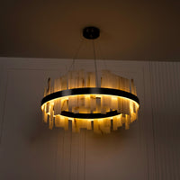 Ekho Marble Platinum Pendant Light Chandelier 80 Cm - Heka Lighting & Trading Limited