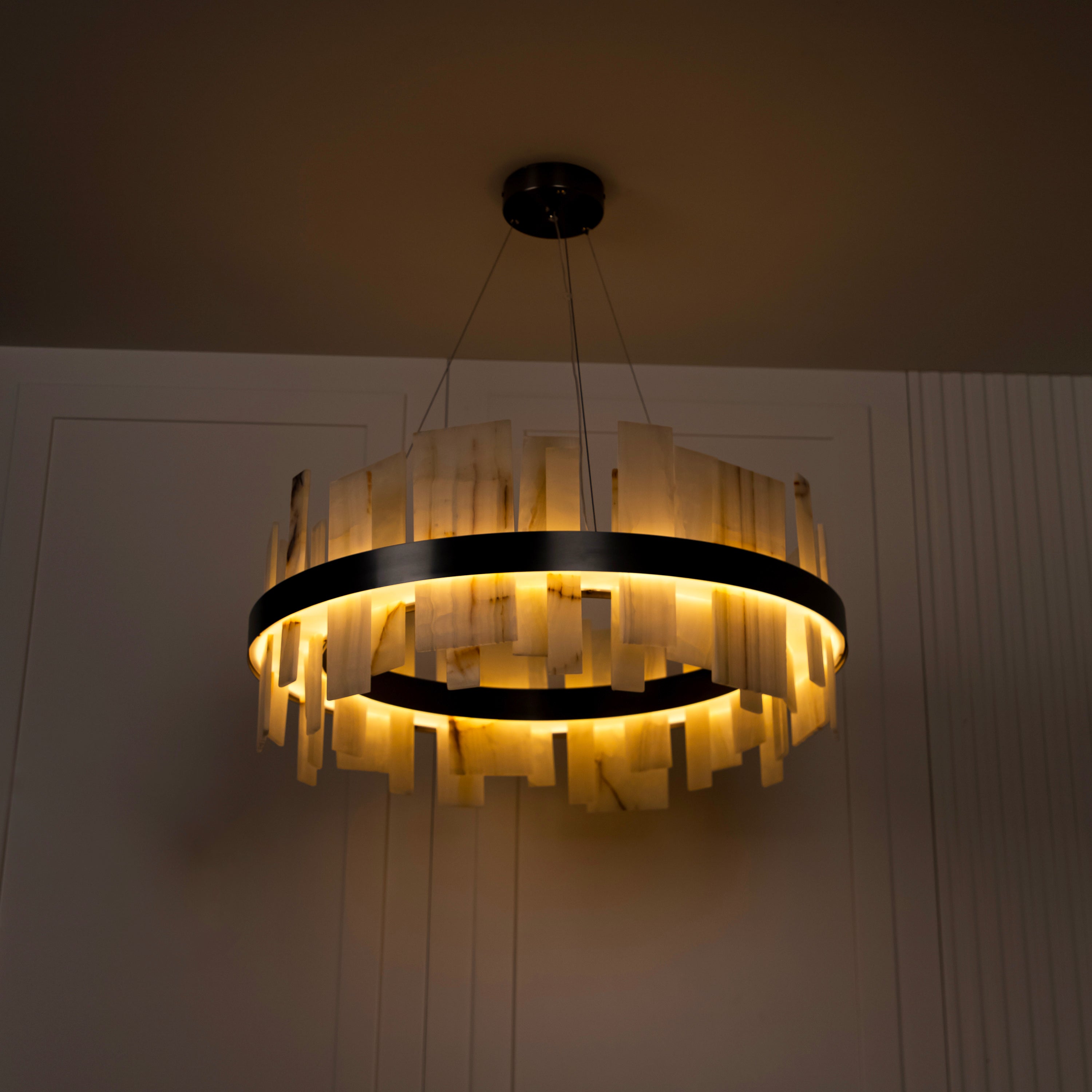 Ekho Marble Platinum Pendant Light Chandelier 80 Cm - Heka Lighting & Trading Limited