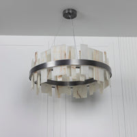 Ekho Marble Platinum Pendant Light Chandelier 80 Cm - Heka Lighting & Trading Limited
