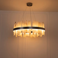 Ekho Marble Platinum Pendant Light Chandelier 80 Cm - Heka Lighting & Trading Limited
