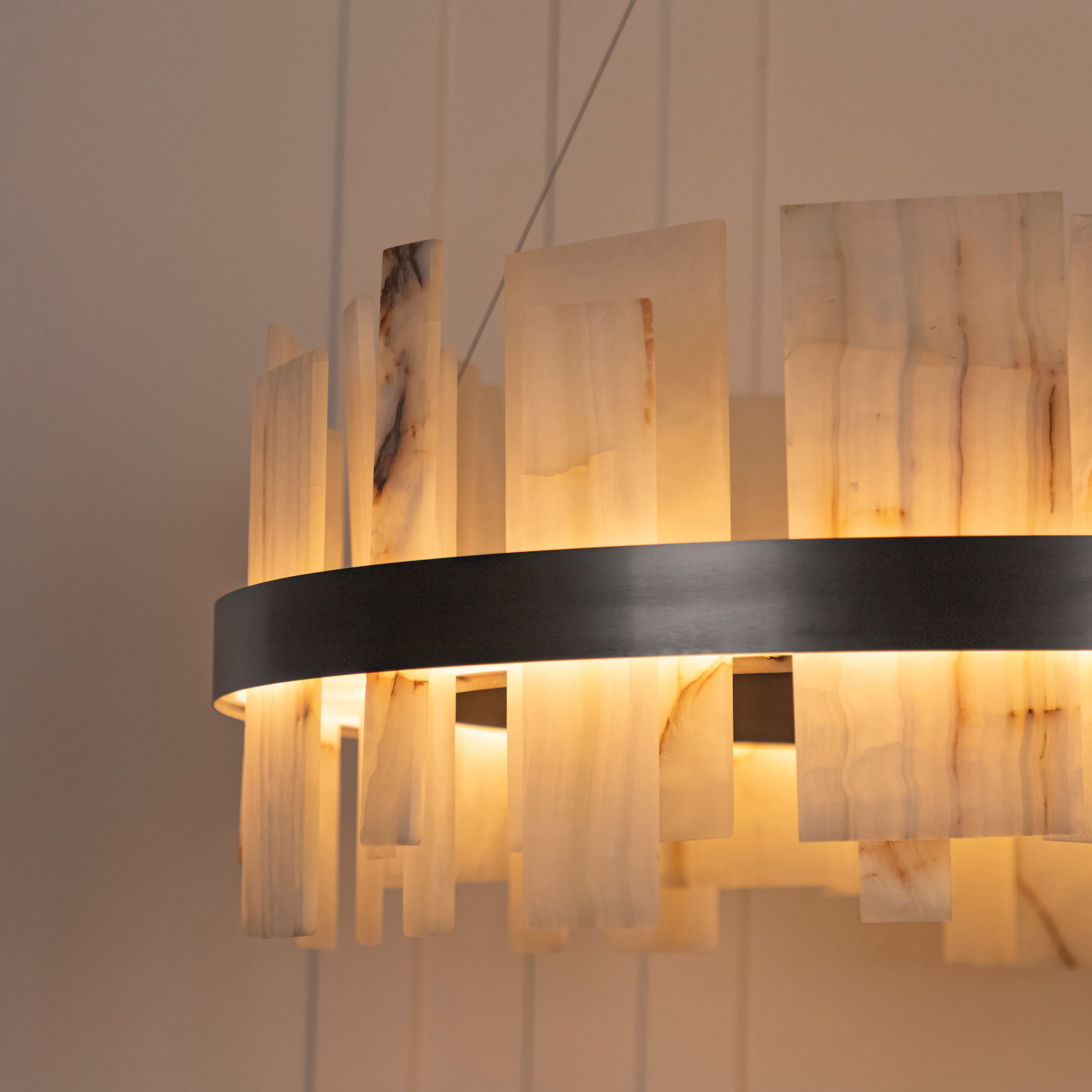 Ekho Marble Platinum Pendant Light Chandelier 80 Cm - Heka Lighting & Trading Limited