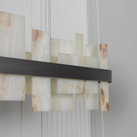 Ekho Marble Platinum Dining Table Pendant Light Chandelier 120 Cm | Modern Decorative Lighting For Homes & Hotels - Heka Lighting & Trading Limited