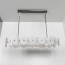 Anvers Marble Dining Table Platinum Chandelier | Modern Decorative Lighting For Homes & Hotels - Heka Lighting & Trading Limited