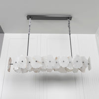 Anvers Marble Dining Table Platinum Chandelier | Modern Decorative Lighting For Homes & Hotels - Heka Lighting & Trading Limited