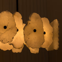 Anvers Marble Dining Table Platinum Chandelier | Modern Decorative Lighting For Homes & Hotels - Heka Lighting & Trading Limited