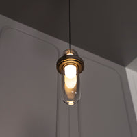 Kabil Single Smoked Glass Gray Pendant Light 28 Cm