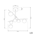 Lima 6's Transparent Acrylic Platinum Chandelier - Heka Lighting & Trading Limited