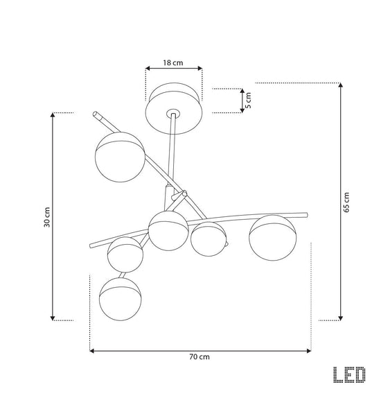 Lima 6's Transparent Acrylic Platinum Chandelier