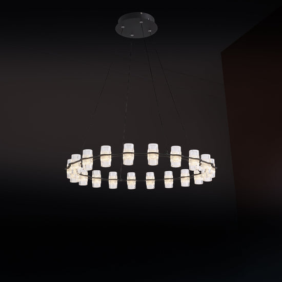 Panama 20's Transparent Acrylic Black Chandelier