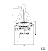 Panama 12+20+28 Transparent Acrylic Black Chandelier - Heka Lighting & Trading Limited