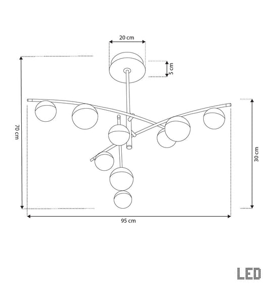 Lima 9's Transparent Acrylic Platin Chandelier