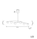 Lima 6's Transparent Acrylic Platinum Dining Table Chandelier - Heka Lighting & Trading Limited