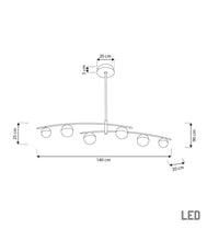 Lima 6's Transparent Acrylic Platinum Dining Table Chandelier - Heka Lighting & Trading Limited
