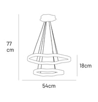 Marsis 2-Row Stainless Antique Living Room Led Chandelier - Heka Lighting & Trading Limited