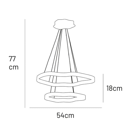 Marsis 2-Row Stainless Antique Living Room Led Chandelier