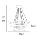 Marsis 3-Row Stainless Antique Living Room Led Chandelier - Heka Lighting & Trading Limited