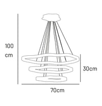 Marsis 3-Row Stainless Antique Living Room Led Chandelier - Heka Lighting & Trading Limited