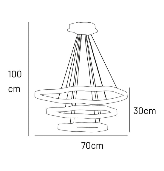 Marsis 3-Row Stainless Antique Living Room Led Chandelier