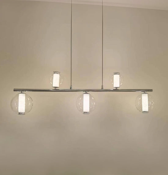 Bükreş 5-Piece Chrome Stainless Dining Table Chandelier