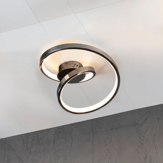 Bern Platin Stainless Acrylic Plafonier 45 Cm