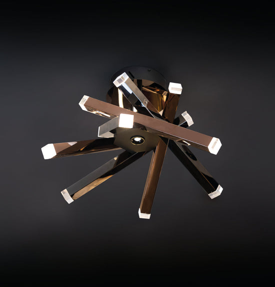 Bişkek Platinum Stainless Acrylic Plafonier 60 Cm