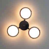 Berlin 3-Piece Platinum Stainless Transparent Glass Plafonier Chandelier