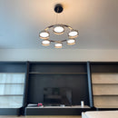 Berlin 6-Piece Platinum Stainless Transparent Glass Chandelier