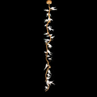 Peru Brass Transparent Swallow Glass Chandelier 300Cm - Heka Lighting & Trading Limited