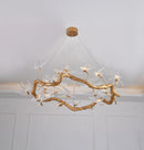 Peru Brass Transparent Swallow Glass Chandelier 100Cm - Heka Lighting & Trading Limited