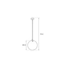Aspendos Single Antique Marble Led Pendant Light Chandelier 20 Cm - Heka Lighting & Trading Limited