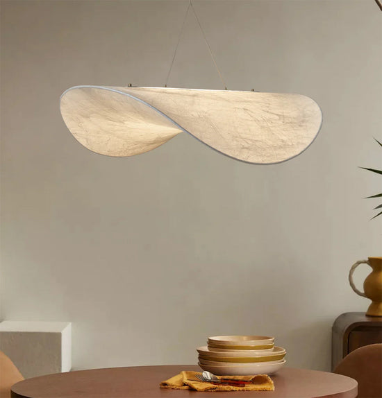 Galaxy Soft Touch White Dalga Pendant Light Chandelier 60 Cm