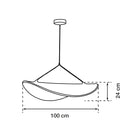 Galaxy Soft Touch White Dalga Pendant Light Chandelier 100 Cm - Heka Lighting & Trading Limited